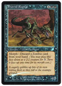 Putrid Raptor 2003 Scourge FOIL Black Uncommon Creature MTG NM AZ1 - Image 1