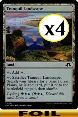 4x - Tranquil Landscape - FOIL - x4 (cycle/sac) - Modern Horizons 3 - NM MTG - Image 1
