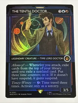 MTG Universes Beyond: Doctor Who The Tenth Doctor Showcase Foil 0561 NM Mythic - Image 1