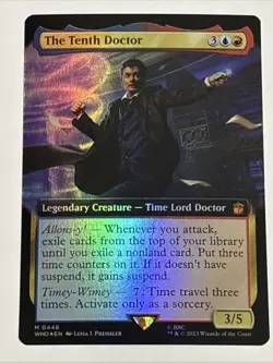 MTG Doctor Who The Tenth Doctor Extended Art Foil 0446 NM Mythic - Image 1