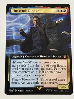 MTG Universes Beyond: Doctor Who The Tenth Doctor Extended Art 0446 NM Mythic - Image 1