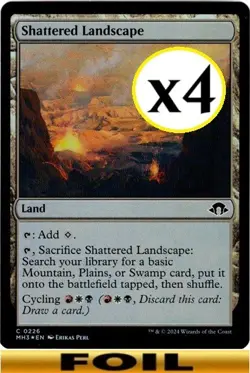 4x - Shattered Landscape - FOIL - x4 (cycle/sac) - Modern Horizons 3 - NM MTG - Image 1