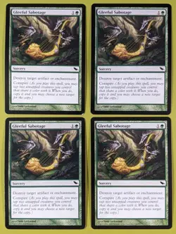 Gleeful Sabotage x4 Shadowmoor 4x Playset Magic the Gathering MTG - Image 1