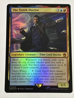 MTG Universes Beyond: Doctor Who The Tenth Doctor Foil 0003 NM Mythic - Image 1