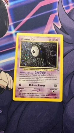 Unown A 14/75 Neo Discovery Pokemon Card Rare Holo - Image 1