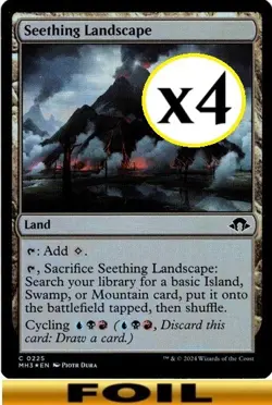 4x - Seething Landscape - FOIL - x4 (cycle/sac) - Modern Horizons 3 - NM MTG - Image 1