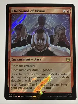 MTG Universes Beyond: Doctor Who The Sound of Drums Surge Foil 0702 NM Rare - Image 1