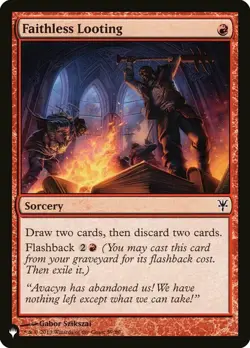 Faithless Looting - The List Light Play, English Magic the Gathering MTG The Lis - Image 1