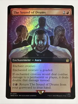 MTG Doctor Who The Sound of Drums Extended Art Foil 0391 NM Rare - Image 1