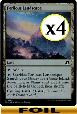 4x - Perilous Landscape - FOIL - x4 (cycle/sac) - Modern Horizons 3 - NM MTG - Image 1