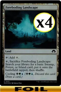 4x - Foreboding Landscape - FOIL - x4 (cycle/sac) - Modern Horizons 3 - NM MTG - Image 1