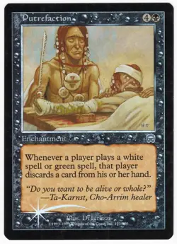 Putrefaction 1999 Mercadian Masques FOIL Black Uncommon Enchantment MTG NM AZ1 - Image 1