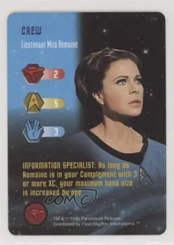 1996 Star Trek - The Card Game Crew Lieutenant Mira Romaine a8x - Image 1