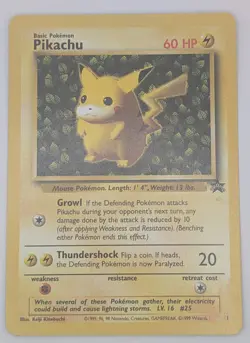 Pikachu No.1 WOTC Black Star Promo Pokemon Card! Pokemon TCG - Image 1