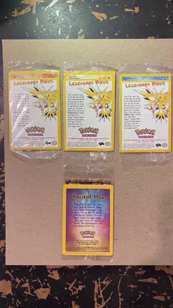 Ancient Mew Holo + Legendary Birds SEALED NM Pokemon the Movie 2000 WOTC PROMO - Image 1