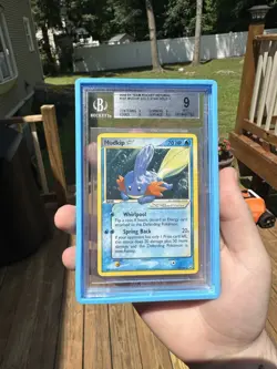 2004 Pokemon Torchic Mudkip and Treecko Gold Star BGS 9 TRIO SWIRLS MINT - Image 3