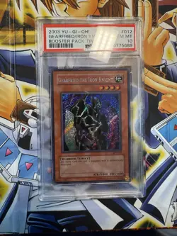 YUGIOH PSA 10 2003 Gearfried the Iron Knight BPT-012 Secret Rare Promo - Image 1