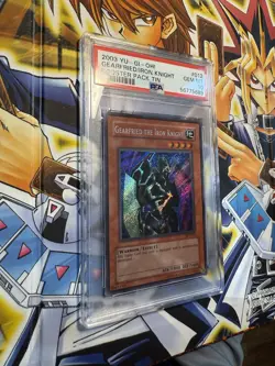YUGIOH PSA 10 2003 Gearfried the Iron Knight BPT-012 Secret Rare Promo - Image 2