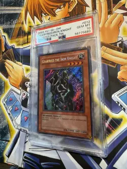 YUGIOH PSA 10 2003 Gearfried the Iron Knight BPT-012 Secret Rare Promo - Image 3