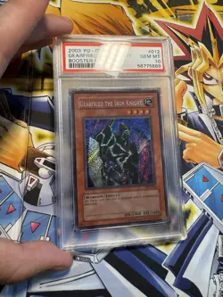 YUGIOH PSA 10 2003 Gearfried the Iron Knight BPT-012 Secret Rare Promo - Image 4