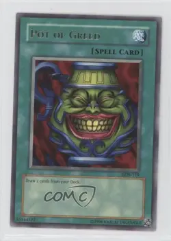 Pot of Greed YuGiOh Legend Blue Eyes White Dragon #LOB-119 2002 00q0 - Image 1