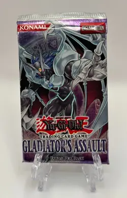 (701064) Yugioh Gladiator's Assault Unlimited Edition Sealed Booster Pack - Image 1