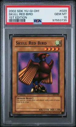 Skull Red Bird Yugioh 2002 SDK-029 Common 1st Edition PSA 10 - Image 1