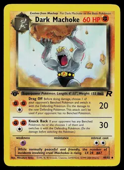 Pokemon Card - Dark Machoke Team Rocket 1st Edition 40/82 Uncommon - Image 3