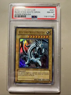 Yu-Gi-Oh! Blue Eyes White Dragon - LOB-001 Asian English Unlimited PSA 8 - Image 1