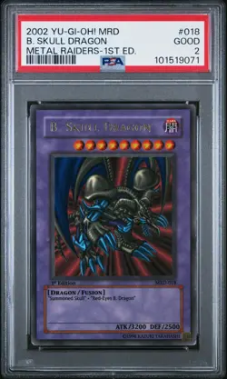2002 YU-GI-OH! MRD-METAL RAIDERS MRD-018 B. SKULL DRAGON PSA 9 1st EDITION - Image 1