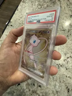 PSA 10 GEM MINT 2023 Pokemon 151 MEW EX 205 Ultra Premium Metal Promo Card - Image 3