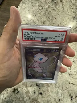 PSA 10 GEM MINT 2023 Pokemon 151 MEW EX 205 Ultra Premium Metal Promo Card - Image 5