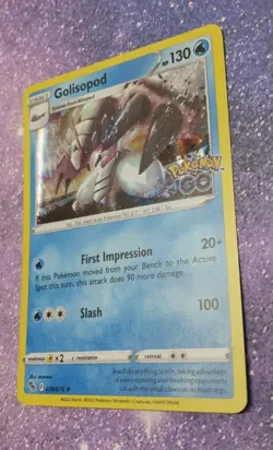 Pokemon Card Go TCG Golisopod Holo Rare Card 026/078 NM 2022 - Image 3