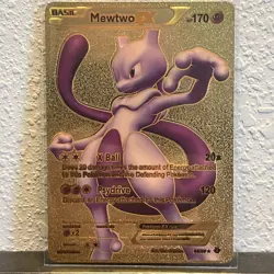 Mewtwo EX 98/99 Next Destinies Gold Foil FanArt Pokemon Card HP 170 - Image 1