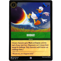 Dodge! Action Card - Common Foil - Disney Lorcana TCG Ursula's Return #93/204 - Image 2