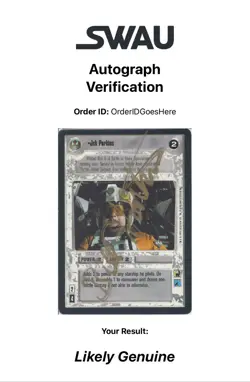 Star Wars CCG - William Bill Hootkins † (Jek Porkins) signed card SWAU verified - Image 1
