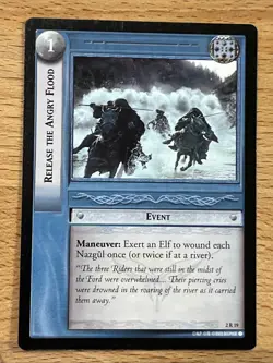 Lord Of The Rings LOTR TCG Card Release The Angry Flood 2R19 LP - Image 1
