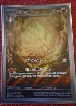 Pokemon TCG Ninetales 199/197 2023 Obsidian Flames Illustration Rare Card - NM - Image 1