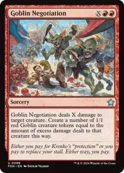 Goblin Negotiation -Foil Near Mint MTG Foundations - Image 1