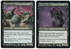Ravenous Rats x2 2x Various Sets FOIL Black Common Creature MTG NM AZ1 - Image 1