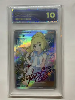 Lillie Graded 10 Pristine Pokemon 2024 Holo Foil Slab Card Waifu Signed Rainbow - Image 1