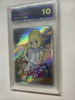 Lillie Graded 10 Pristine Pokemon 2024 Holo Foil Slab Card Waifu Signed Rainbow - Image 4