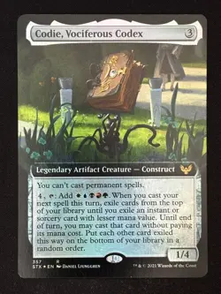 1x MTG Codie, Vociferous Codex (Extended Art, Foil) - (STX) #357 - Magic - Image 1