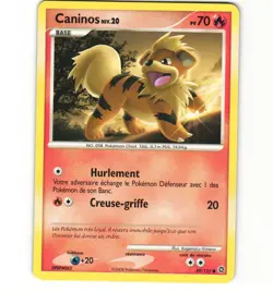 Pokemon French Growlithe 89/132 Secret Wonders HP Non-holo Card - Image 1