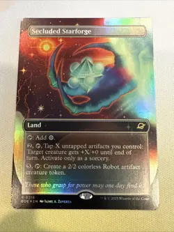 MTG Secluded Starforge 0316 Edge of Eternities Borderless Rare Foil NM - Image 1