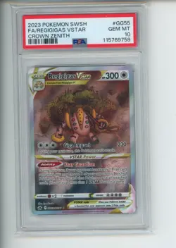 2023 Pokemon Crown Zenith Regigigas VSTAR GG55/GG70 FA Galarian Gallery PSA 10 - Image 1