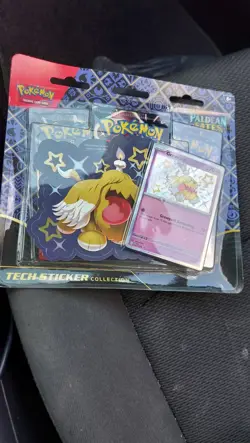 Pokemon Paldean Fates Tech Sticker Collection Greavard SV Sealed Blister 3 pack - Image 1