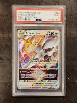 Arceus VSTAR 123/172 Swsh09: Brilliant Stars 2022 Pokemon Holo PSA 9 - Image 1