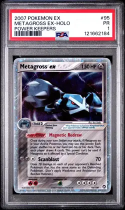 PSA 1 Metagross ex 95/108 2007 Power Keepers Holo Rare Pokemon PR - Image 1