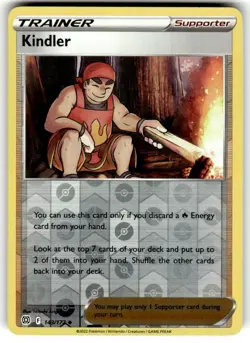 Reverse Holo Kindler 143/172 Uncommon Brilliant Stars Pokemon TCG - Image 1